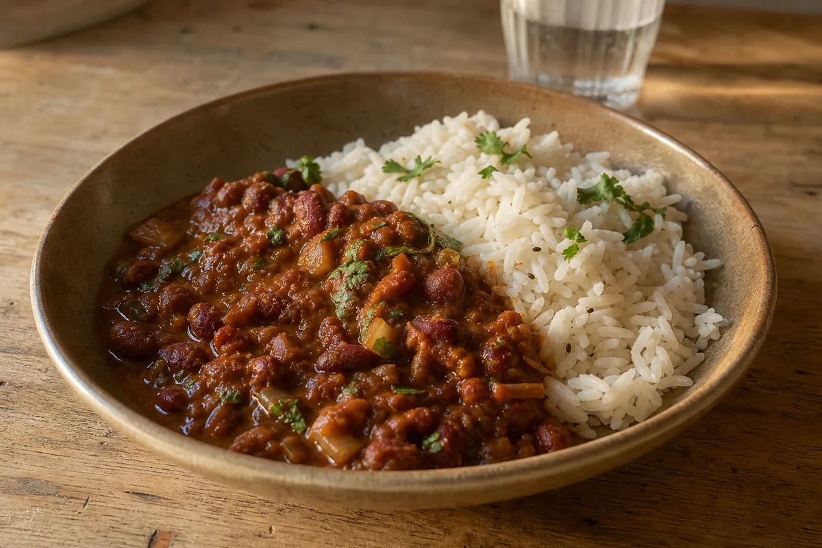 Rajma Chawal (Red Kidney Bean Curry and Rice)